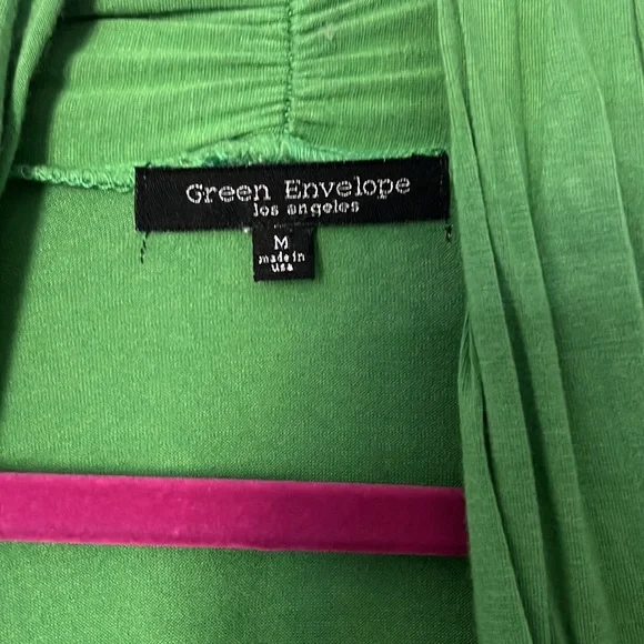 Women’s Green Envelope Top - Picture 2 of 4